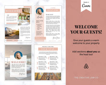 Load image into Gallery viewer, Welcome Book Template, Airbnb Welcome Guide, Editable Canva Air bnb House manual, Superhost eBook, Host signs, Signage, VRBO Vacation Rental | Brown Style 2
