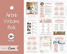 Load image into Gallery viewer, Welcome Book Template, Airbnb Welcome Guide, Editable Canva Air bnb House manual, Superhost eBook, Host signs, Signage, VRBO Vacation Rental | Brown Style 2
