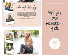 Load image into Gallery viewer, Yearbook AD Template, Senior &amp; High School Graduation, Grad Announcement, School Yearbook, FULL Page, Photo Card, Yearbook Ad, Grad Tribute | Style 4
