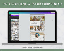 Load and play video in Gallery viewer, VRBO Instagram Templates | Editable Social Media Posts on Canva | Lovelo Green
