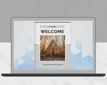 Load and play video in Gallery viewer, Airbnb Welcome Book Template | Editable Powerpoint &amp; Google Docs Welcome Guide for Vacation Rentals | Mono
